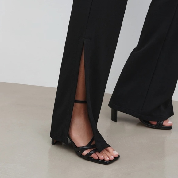 NWT Marcella Pearson Black Split Seam Trouser Pants, Ponte Fabric, Flare Leg, XS - Picture 15 of 15